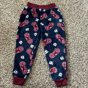 Wonder Nation Fleece Game Controller Blue and Red Boys Pajama Bottoms